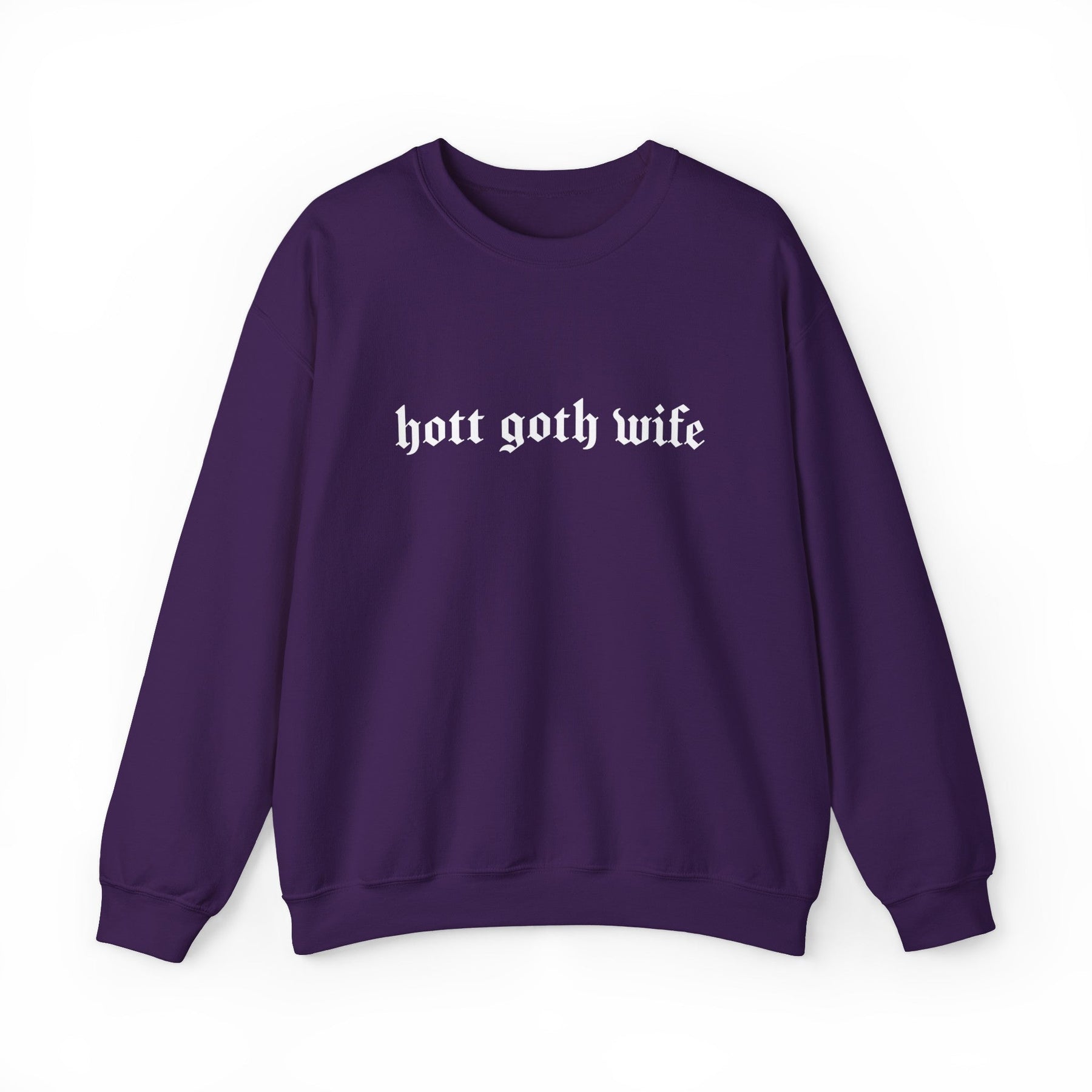 Hott Goth Wife Long Sleeve Crew Neck Sweatshirt - Goth Cloth Co.Sweatshirt13410902422626932057