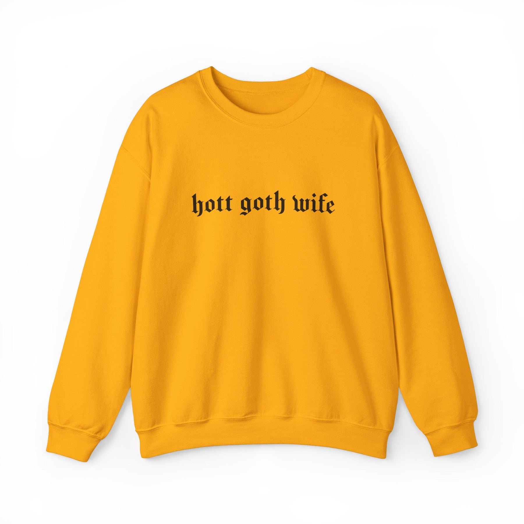 Hott Goth Wife Long Sleeve Crew Neck Sweatshirt - Goth Cloth Co.Sweatshirt26510684863594318445