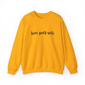 Hott Goth Wife Long Sleeve Crew Neck Sweatshirt - Goth Cloth Co.Sweatshirt26510684863594318445