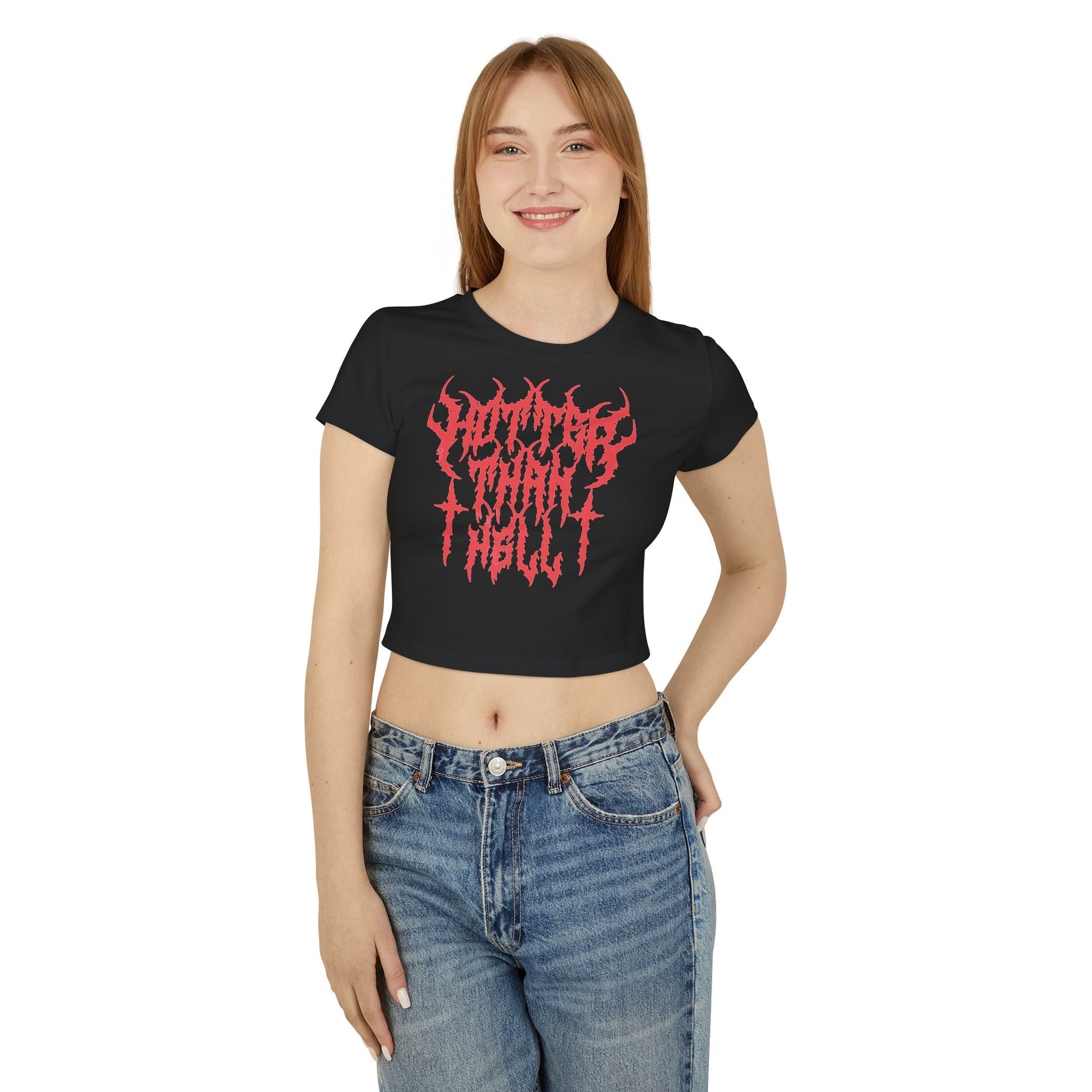 Hotter Than Hell Metal Baby Tee - Goth Cloth Co.T-Shirt22296934380787335270