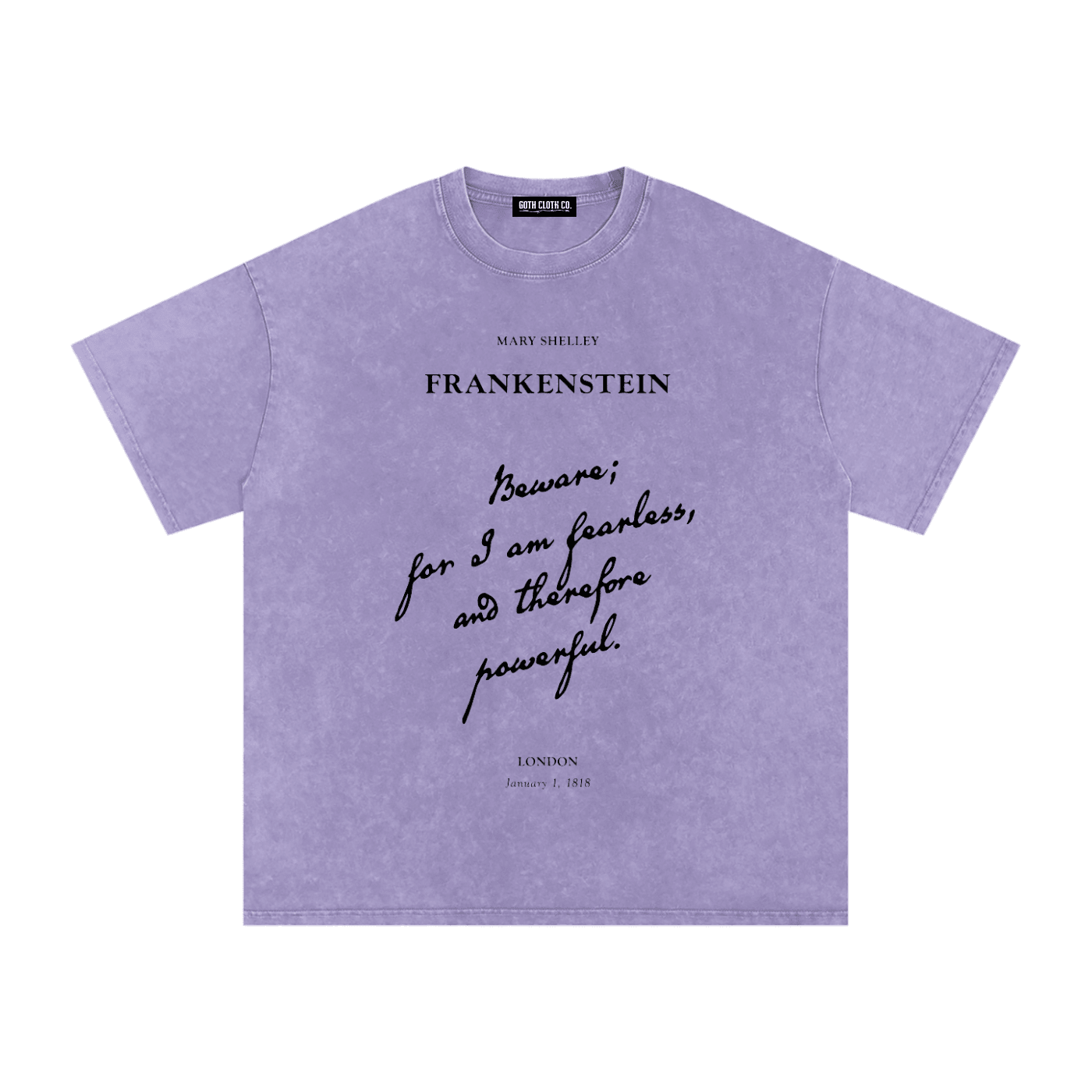 I am Fearless Frankenstein Acid Wash T-Shirt