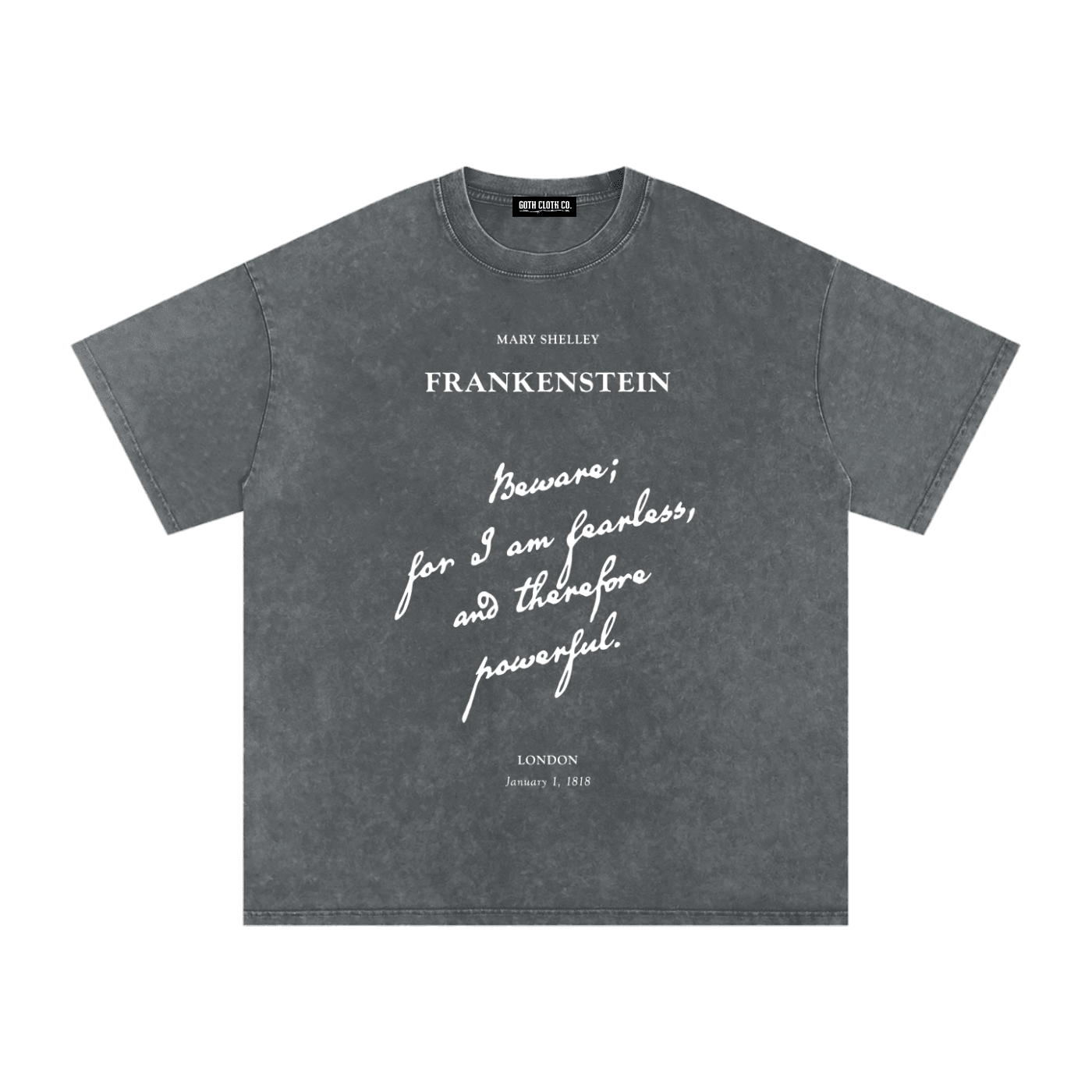I am Fearless Frankenstein Acid Wash T-Shirt
