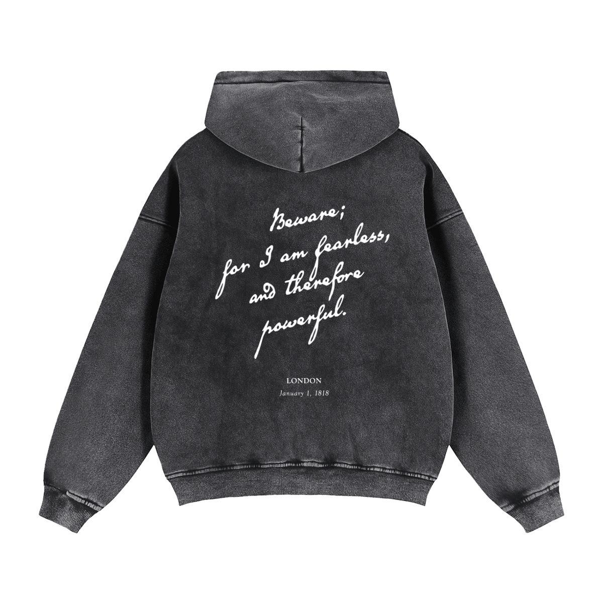 I am Fearless Frankenstein Fleece Zip Up Hoodie - Goth Cloth Co.gymwear261013PODTZ12249#016