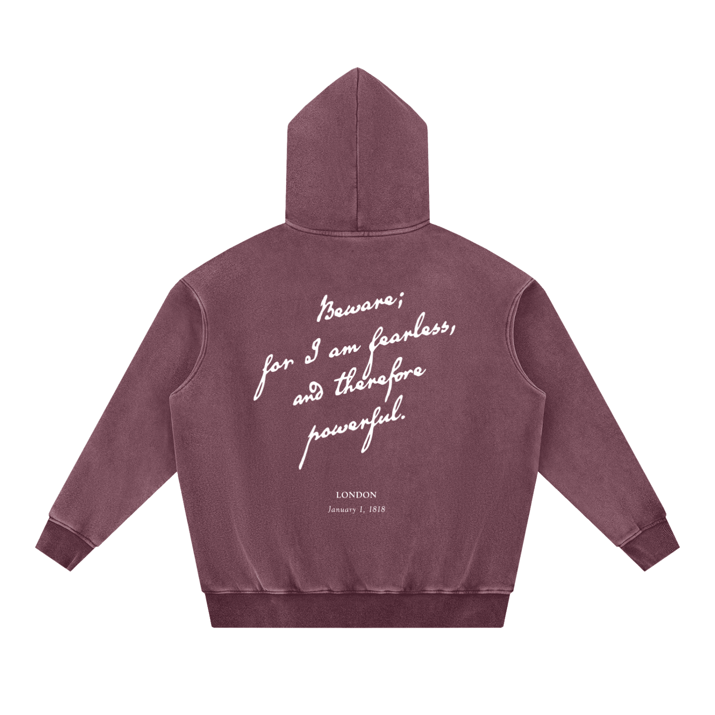 I am Fearless Frankenstein Vintage Wash Fleece Hoodie