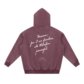 I am Fearless Frankenstein Vintage Wash Fleece Hoodie