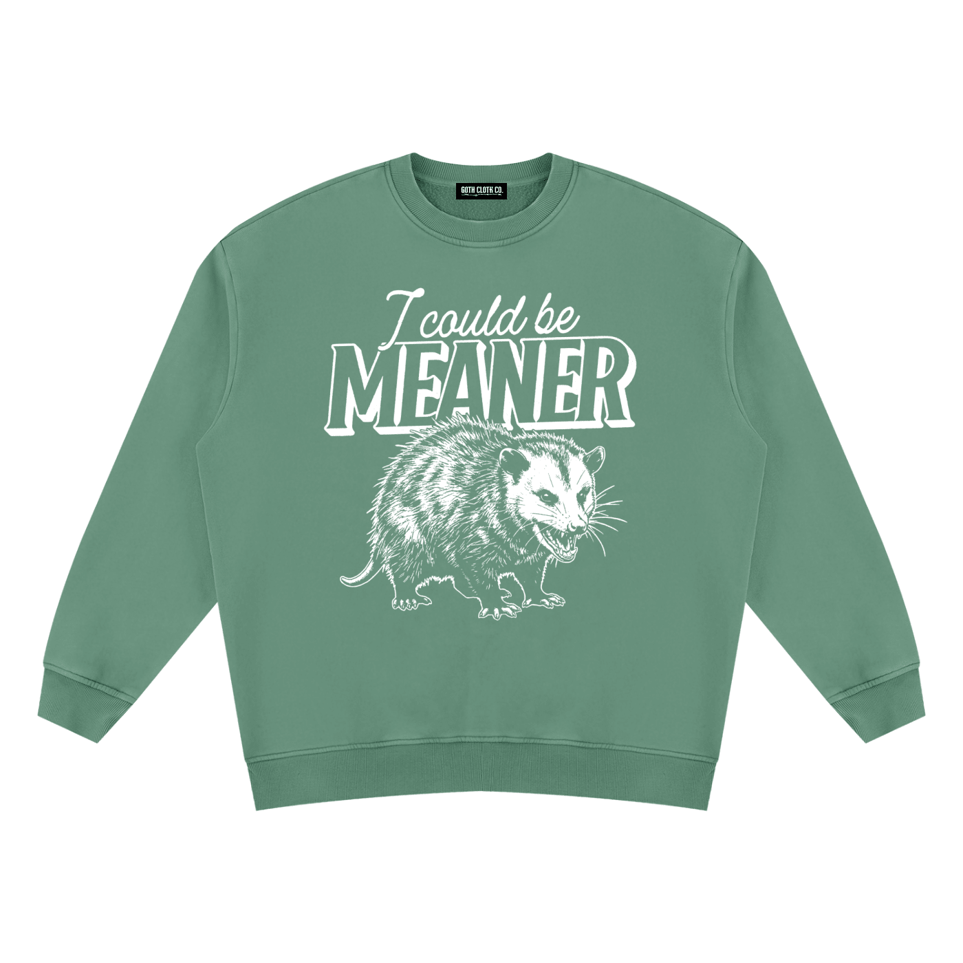 I Could be Meaner Vintage Wash Fleece Sweatshirt - Goth Cloth Co.260916PODRA0138006