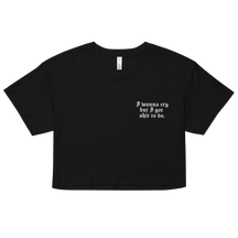 I Wanna Cry Embroidered Crop Top - Goth Cloth Co.8675601_16095