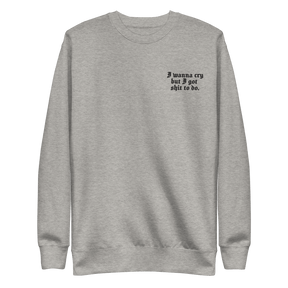 I Wanna Cry Embroidered Sweatshirt - Goth Cloth Co.4750593_11244