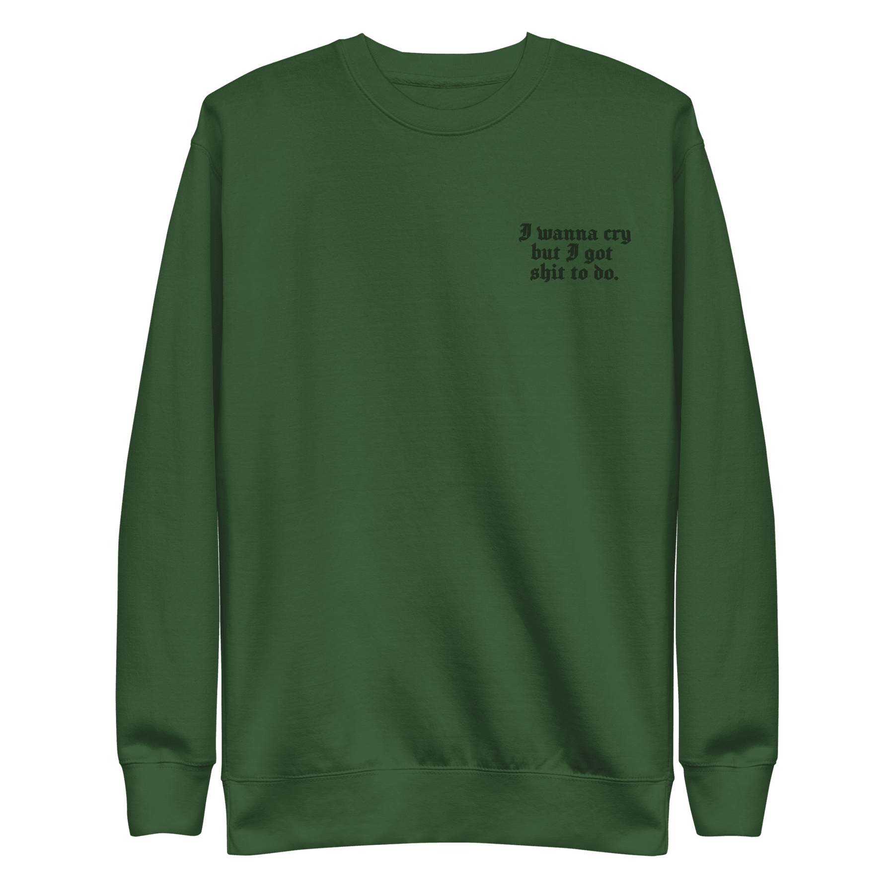 I Wanna Cry Embroidered Sweatshirt - Goth Cloth Co.4750593_16156