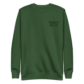 I Wanna Cry Embroidered Sweatshirt - Goth Cloth Co.4750593_16156