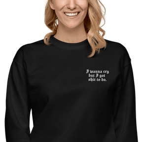 I Wanna Cry Embroidered Sweatshirt - Goth Cloth Co.7202611_11255