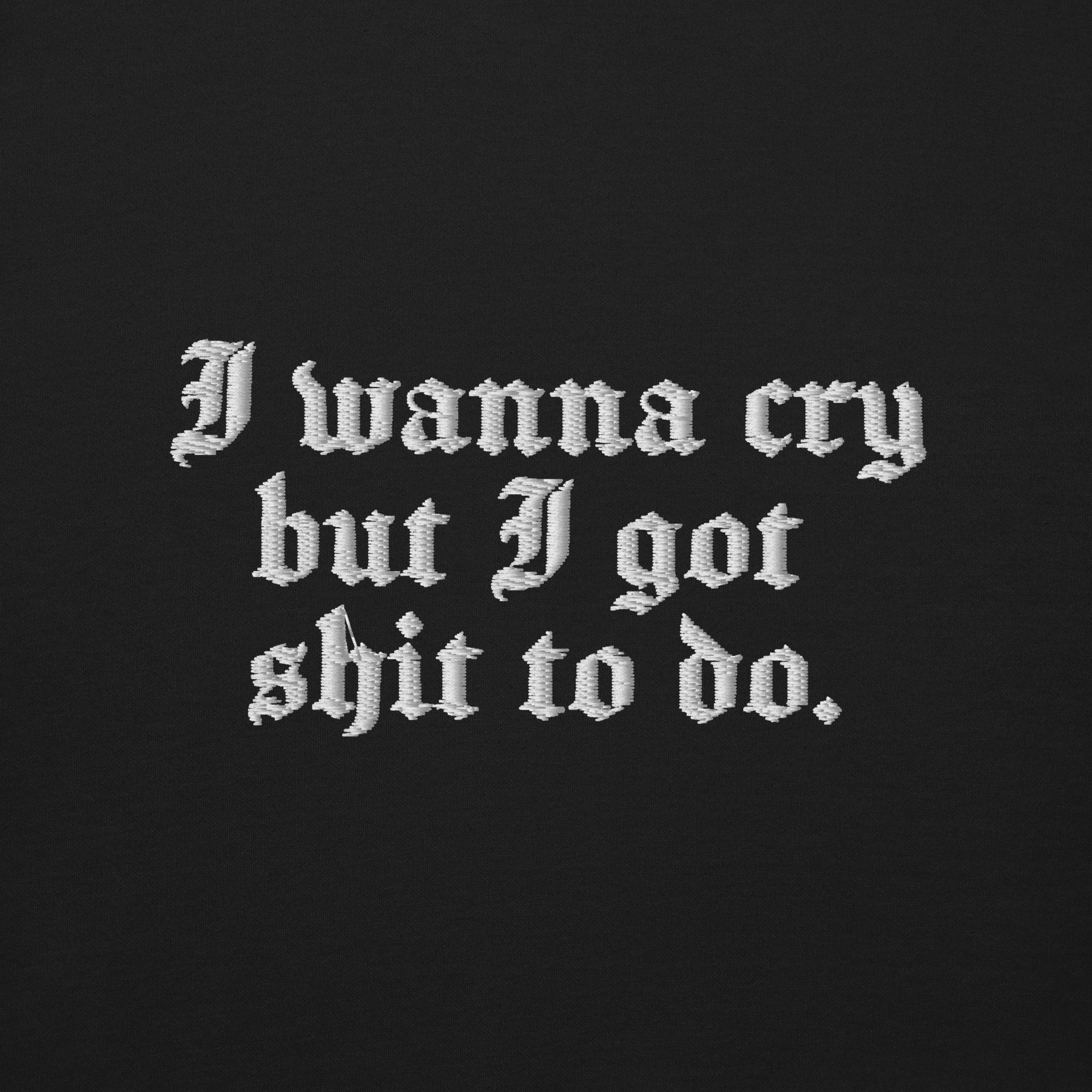 I Wanna Cry Embroidered Sweatshirt - Goth Cloth Co.7202611_11255