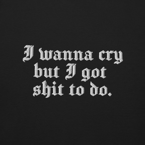 I Wanna Cry Embroidered Sweatshirt - Goth Cloth Co.7202611_11255