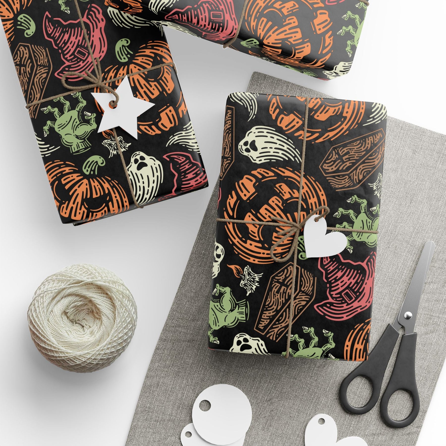 Jack - o - Lantern Spooky Gift Wrap - Goth Cloth Co.Home Decor65579999030251348271