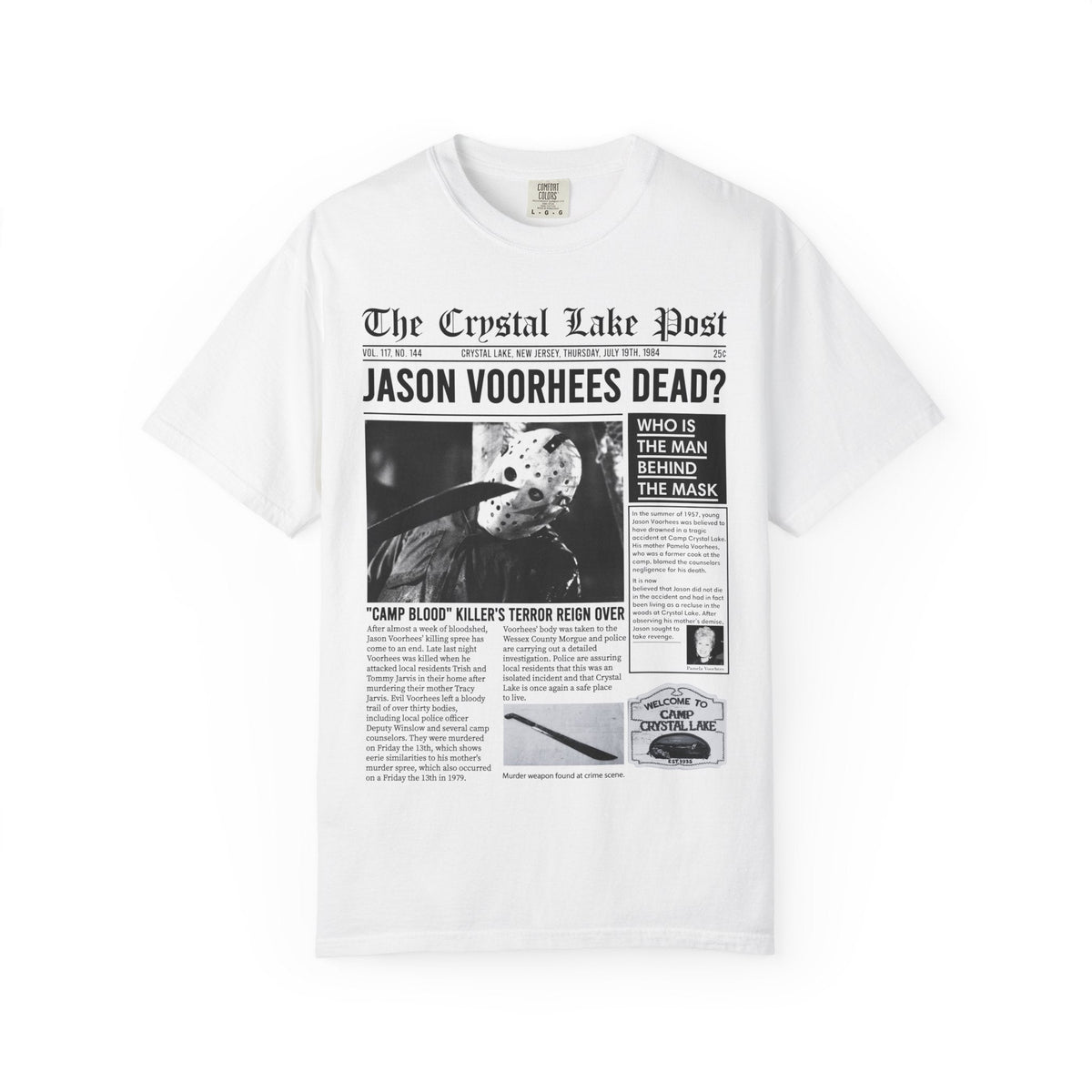 Jason Voorhees Dead? Headline Comfy Tee - Goth Cloth Co.T-Shirt28543743689748195473