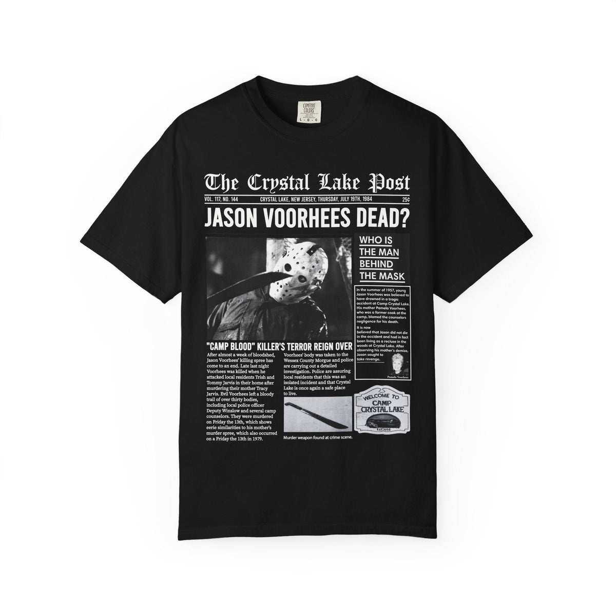 Jason Voorhees Dead? Headline Comfy Tee - Goth Cloth Co.T-Shirt31863434053212511722
