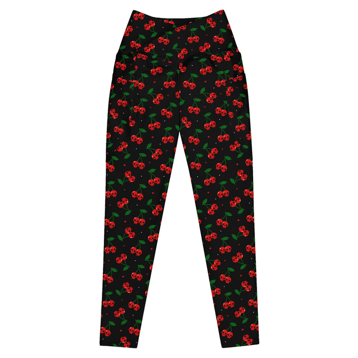 Killer Cherries Crossover Leggings with Pockets - Goth Cloth Co.3318854_14137