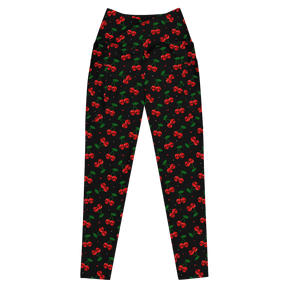 Killer Cherries Crossover Leggings with Pockets - Goth Cloth Co.3318854_14137