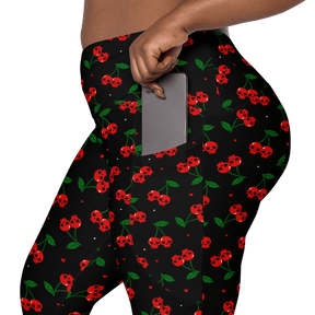 Killer Cherries Crossover Leggings with Pockets - Goth Cloth Co.3318854_14137