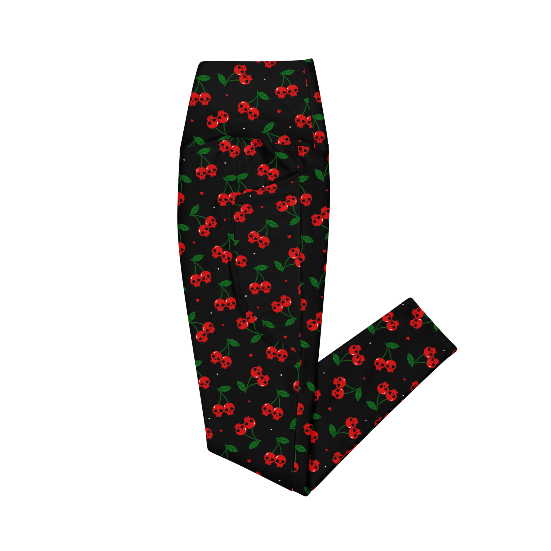 Killer Cherries Crossover Leggings with Pockets - Goth Cloth Co.3318854_14137