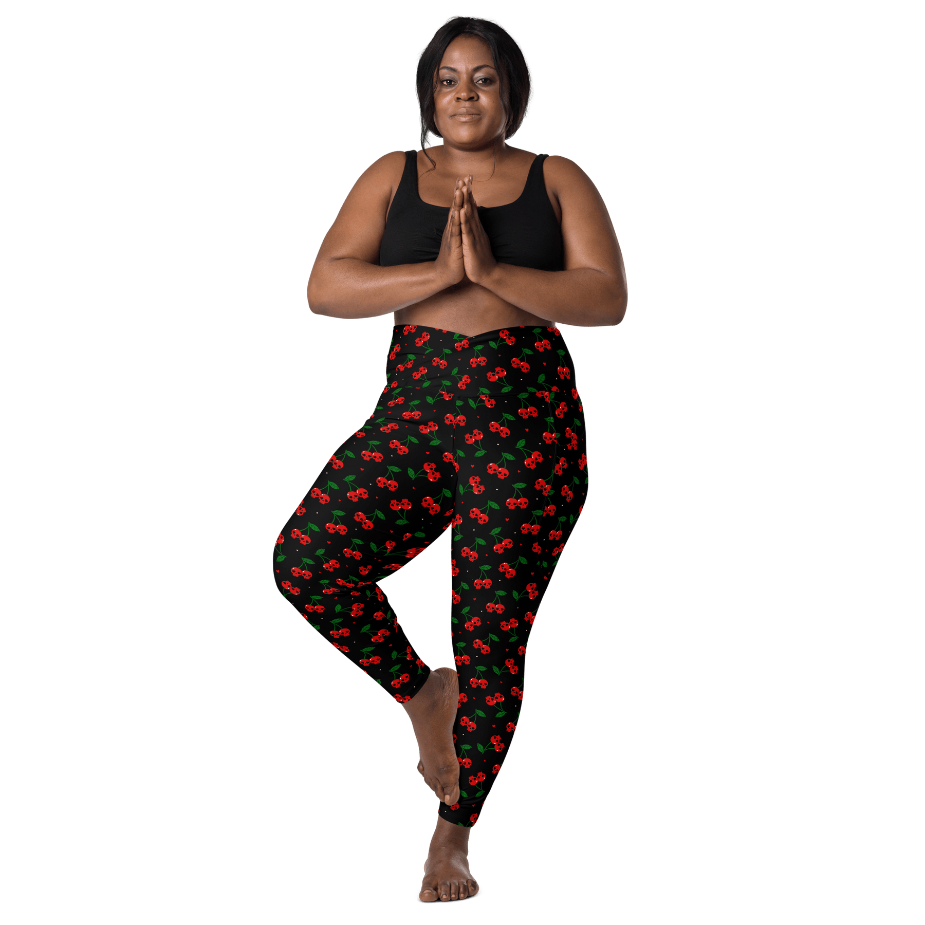 Killer Cherries Crossover Leggings with Pockets - Goth Cloth Co.3318854_14137