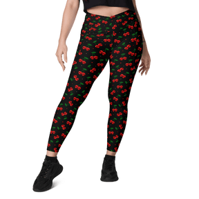 Killer Cherries Crossover Leggings with Pockets - Goth Cloth Co.3318854_14137