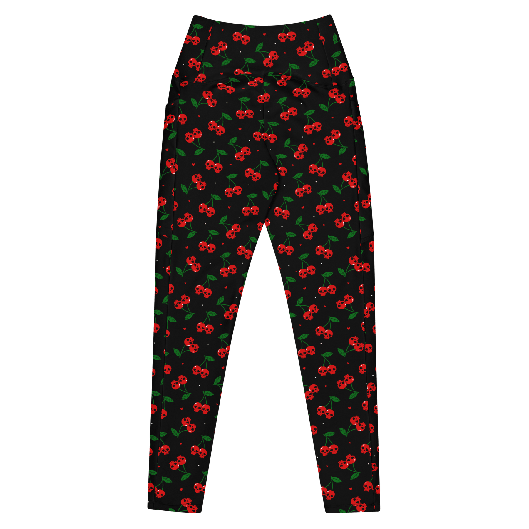 Killer Cherries Crossover Leggings with Pockets - Goth Cloth Co.3318854_14137