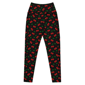 Killer Cherries Crossover Leggings with Pockets - Goth Cloth Co.3318854_14137