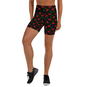 Killer Cherries Yoga Shorts - Goth Cloth Co.6300897_9079