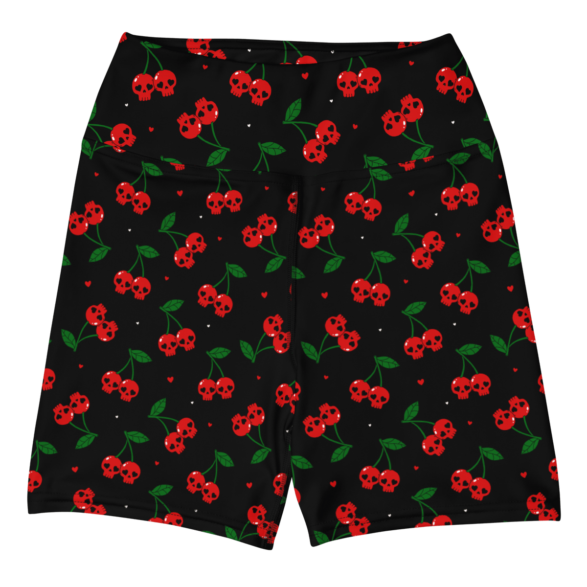 Killer Cherries Yoga Shorts - Goth Cloth Co.6300897_9079