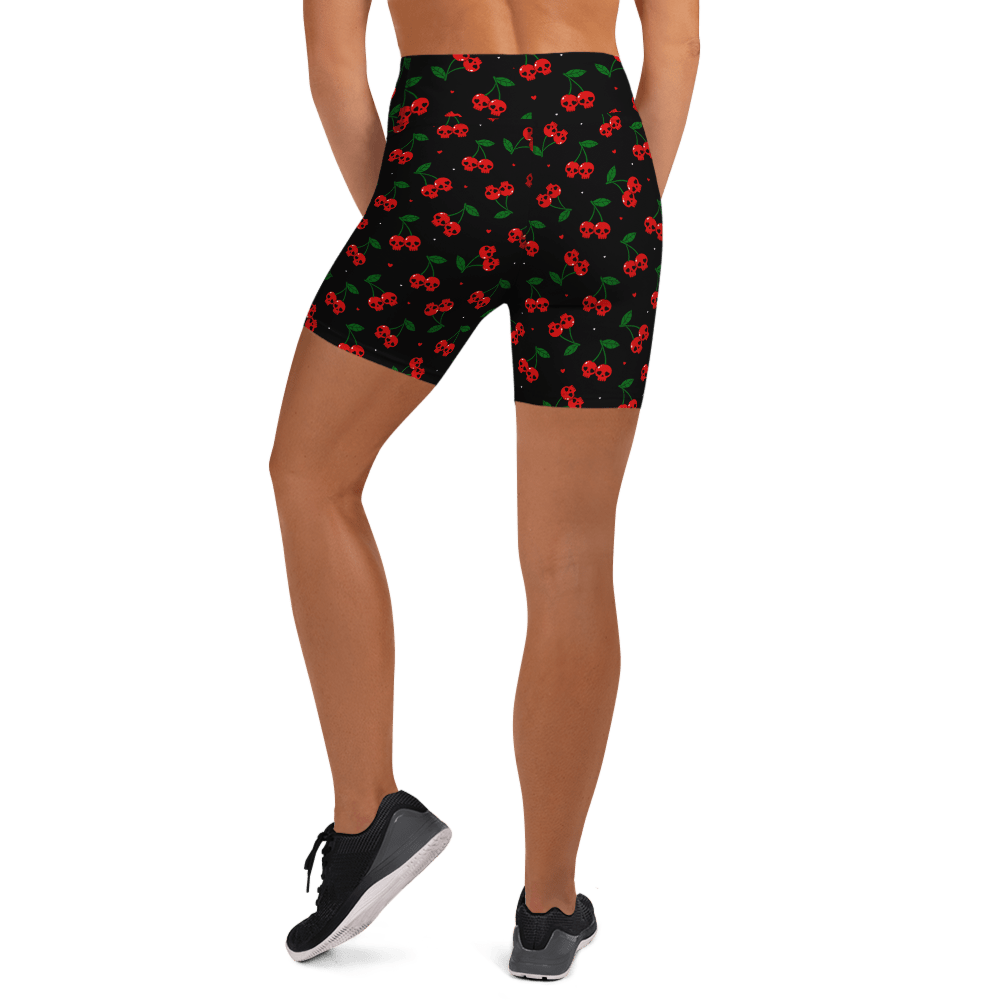 Killer Cherries Yoga Shorts - Goth Cloth Co.6300897_9079
