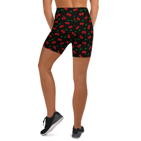 Killer Cherries Yoga Shorts - Goth Cloth Co.6300897_9079