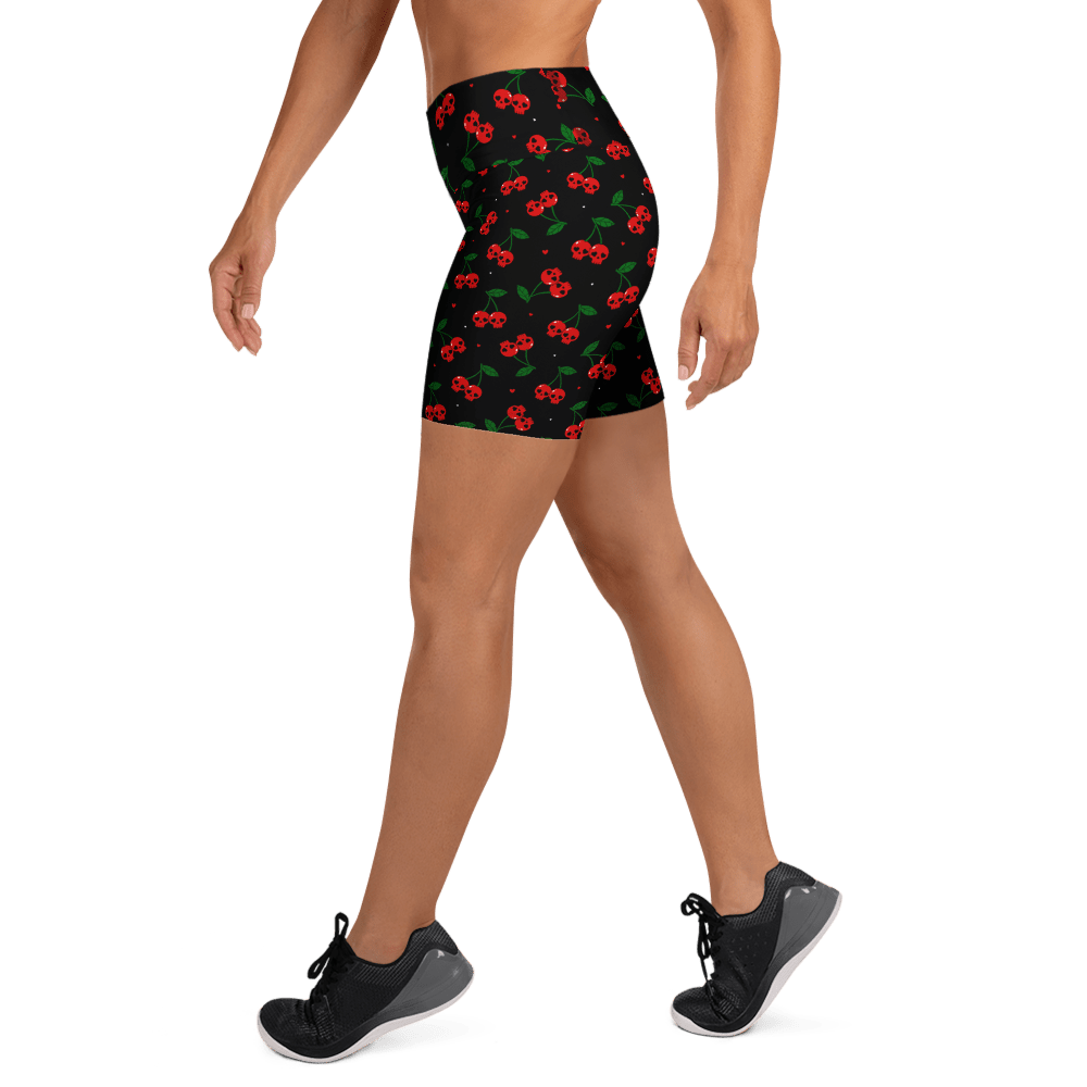 Killer Cherries Yoga Shorts - Goth Cloth Co.6300897_9079