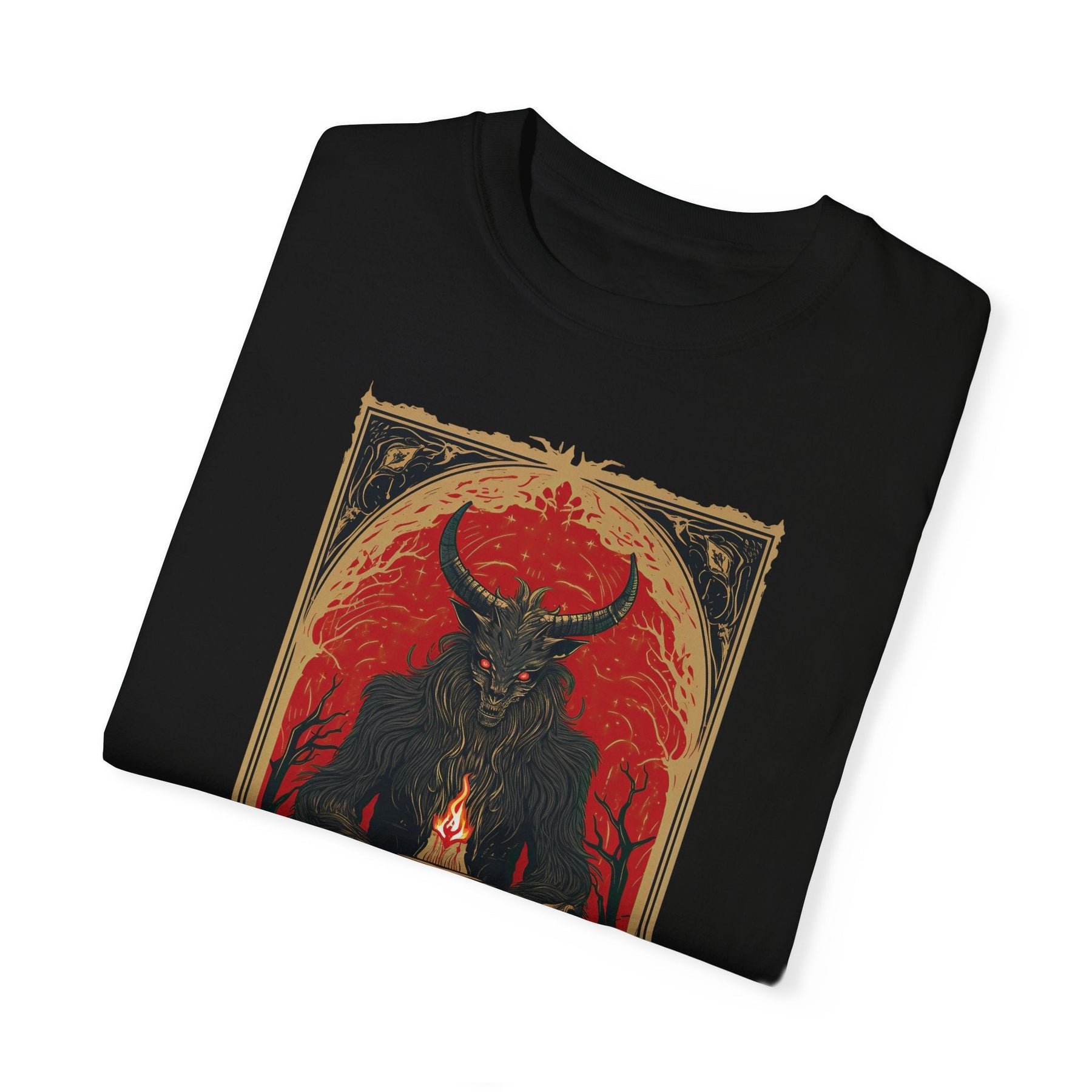 Krampus Tarot Card Comfy Tee - Goth Cloth Co.T-Shirt82499225370296695801