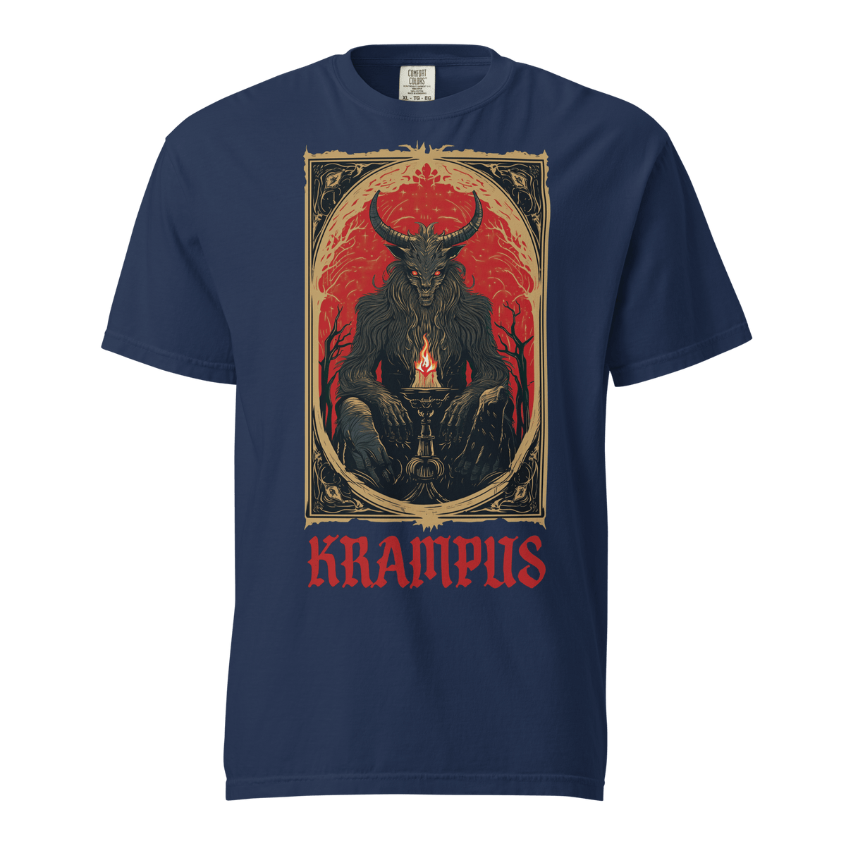 Krampus Tarot Unisex Comfy Tee - Goth Cloth Co.2080665_15181