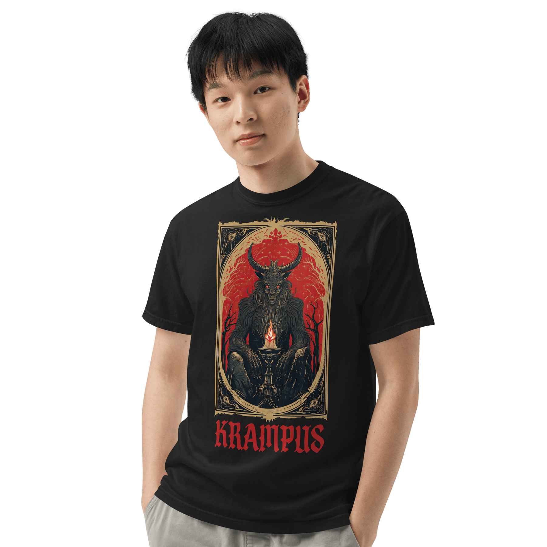 Krampus Tarot Unisex Comfy Tee - Goth Cloth Co.2080665_21534