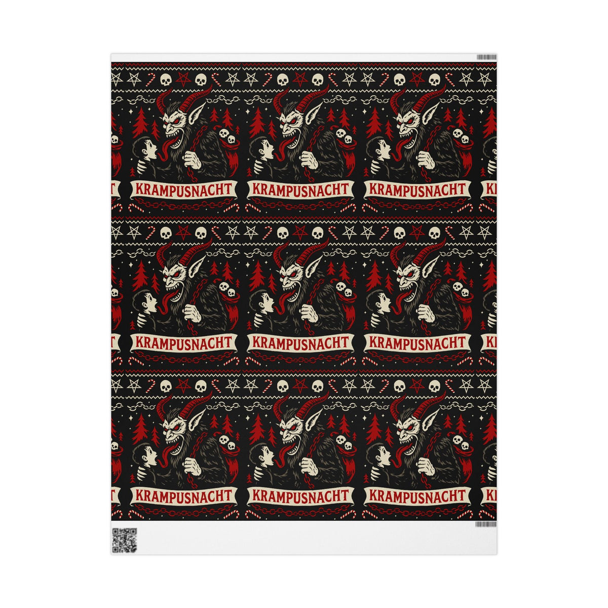Krampusnacht Gift Wrap - Goth Cloth Co.Home Decor33336410223580375594