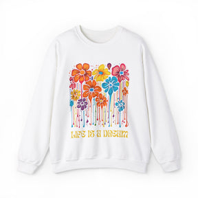 Life is a Dream Acid Flowers Sweatshirt - Goth Cloth Co.Sweatshirt11276404159922411645