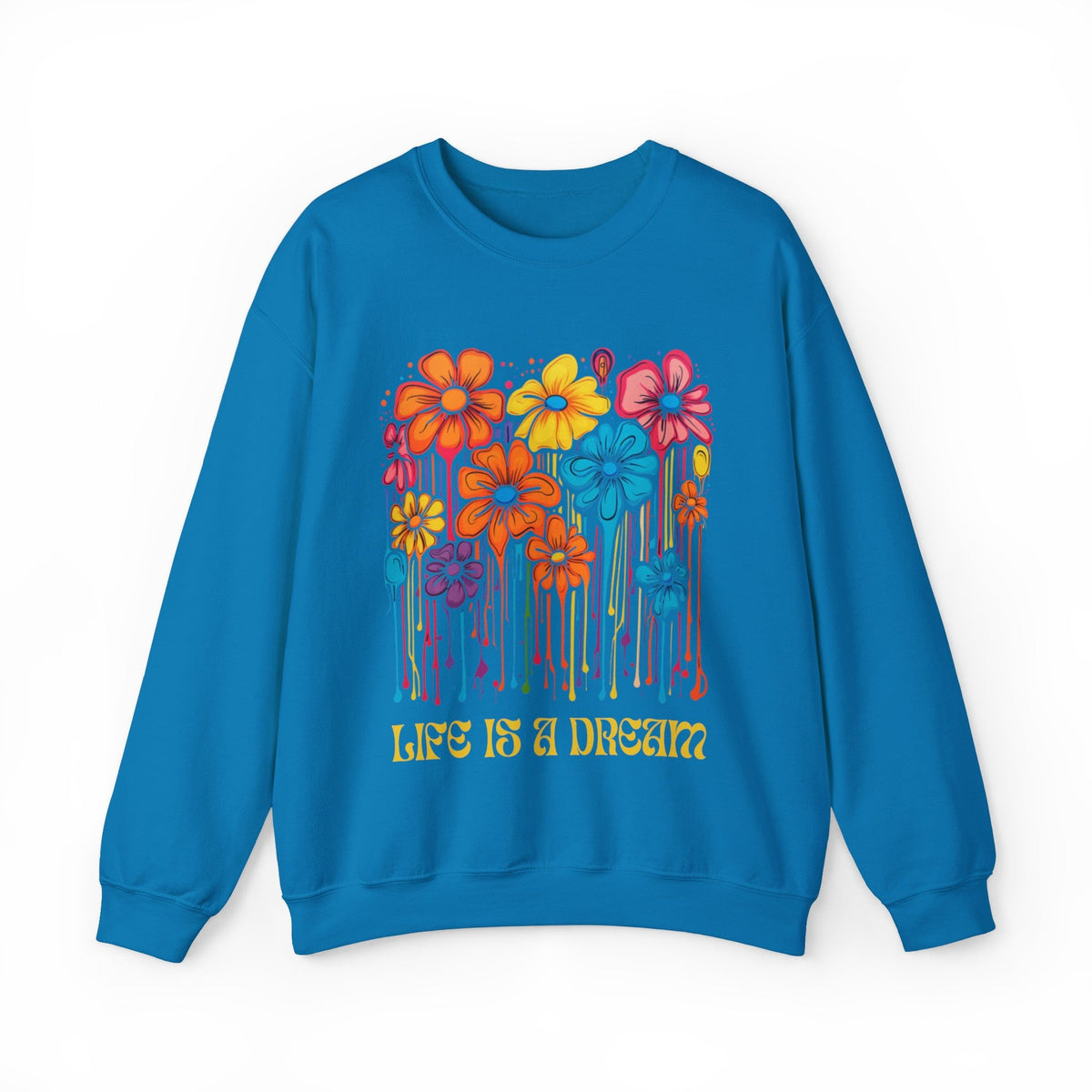 Life is a Dream Acid Flowers Sweatshirt - Goth Cloth Co.Sweatshirt11602152091542153581