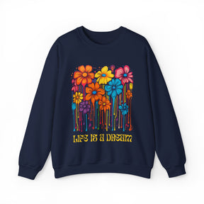 Life is a Dream Acid Flowers Sweatshirt - Goth Cloth Co.Sweatshirt16184115121425339826