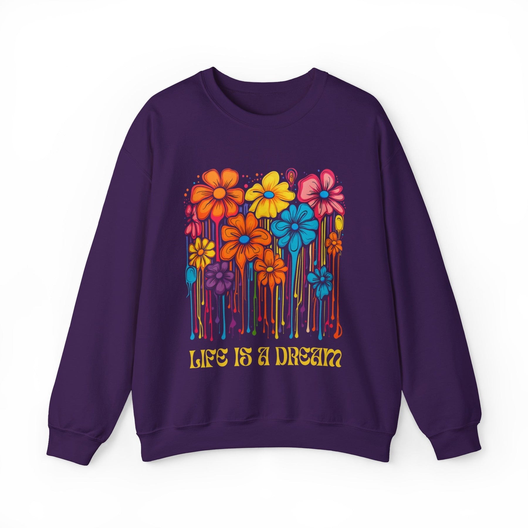 Life is a Dream Acid Flowers Sweatshirt - Goth Cloth Co.Sweatshirt30493011283151238766