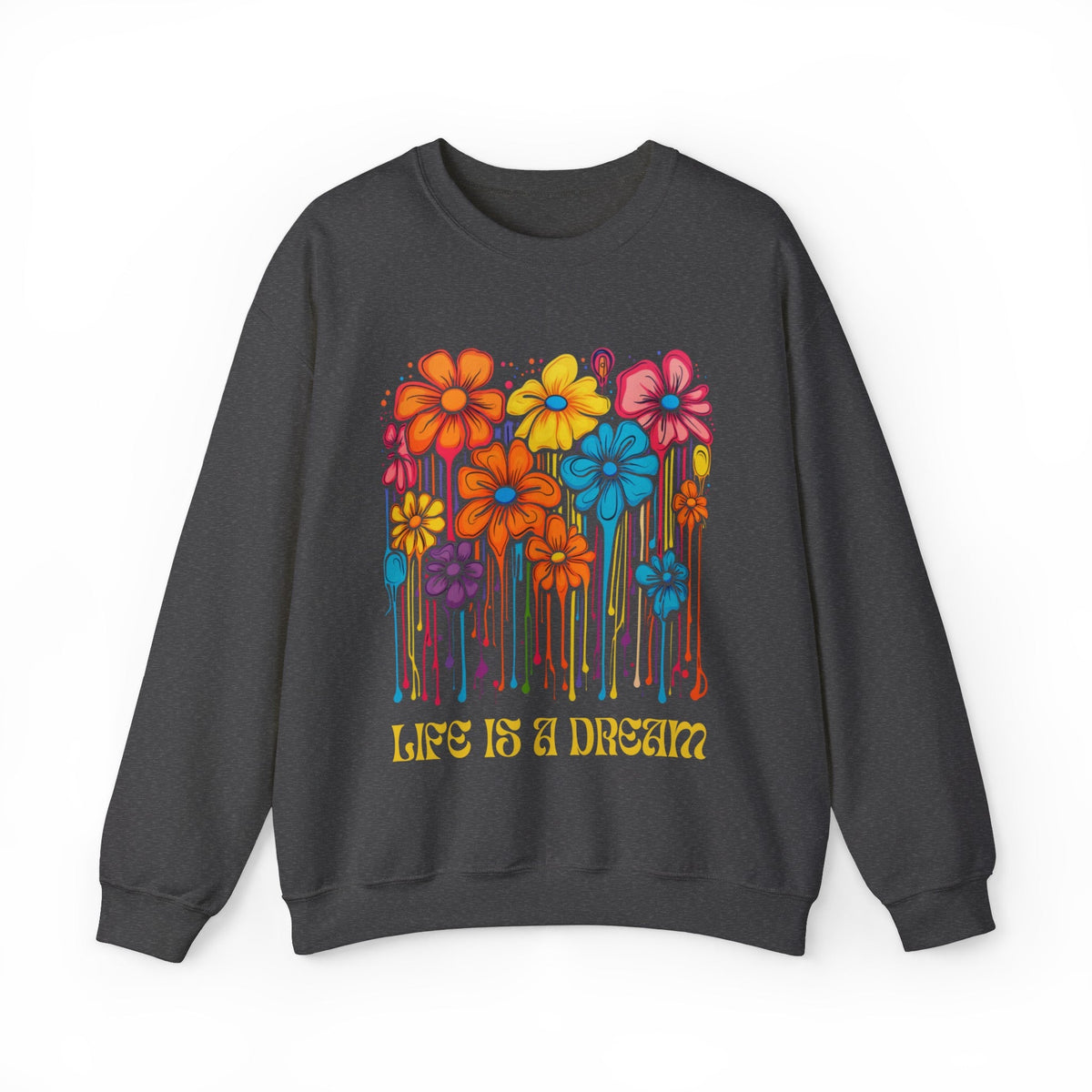 Life is a Dream Acid Flowers Sweatshirt - Goth Cloth Co.Sweatshirt32648786933962910574