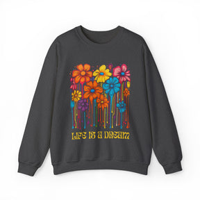 Life is a Dream Acid Flowers Sweatshirt - Goth Cloth Co.Sweatshirt32648786933962910574