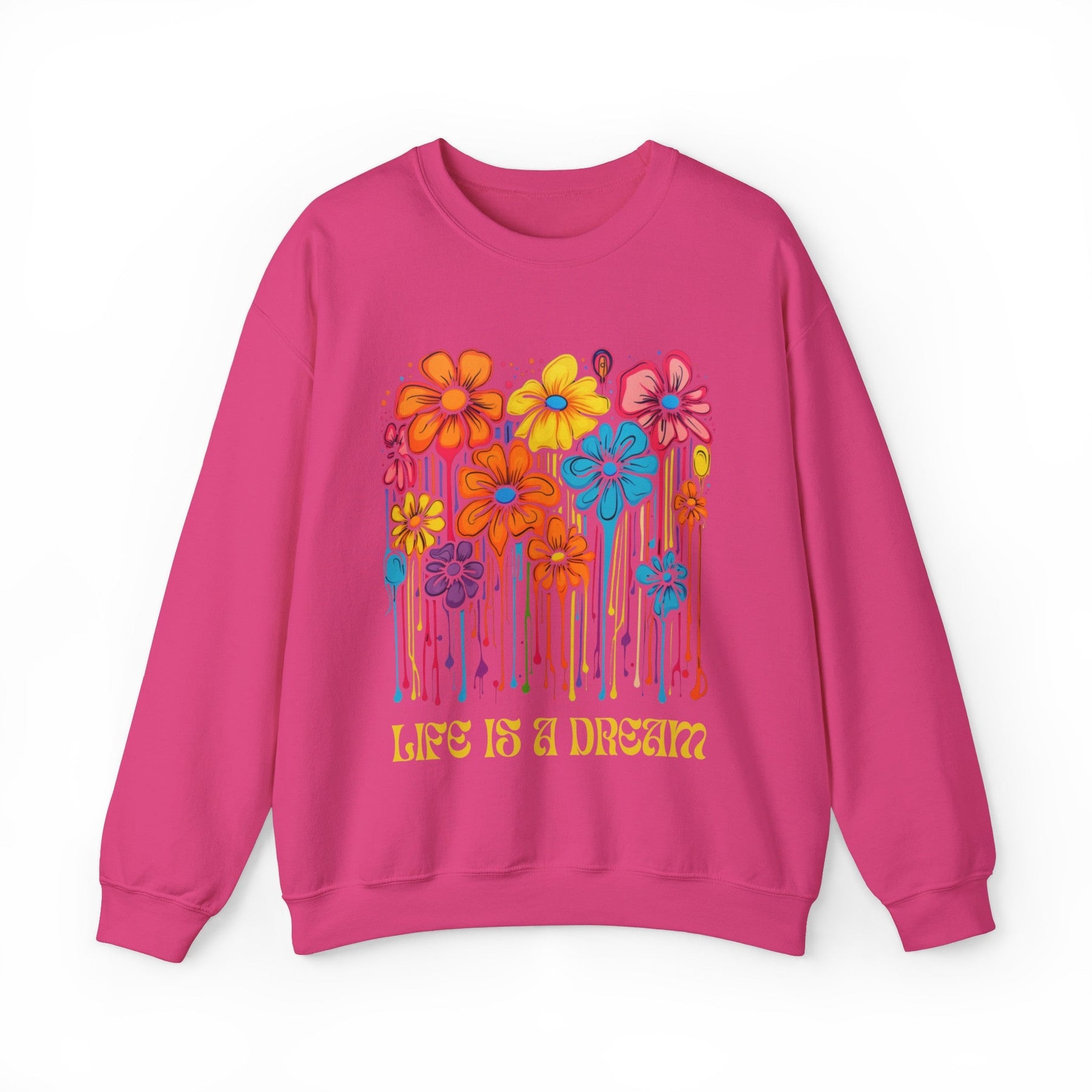 Life is a Dream Acid Flowers Sweatshirt - Goth Cloth Co.Sweatshirt40312184749417887822