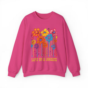 Life is a Dream Acid Flowers Sweatshirt - Goth Cloth Co.Sweatshirt40312184749417887822