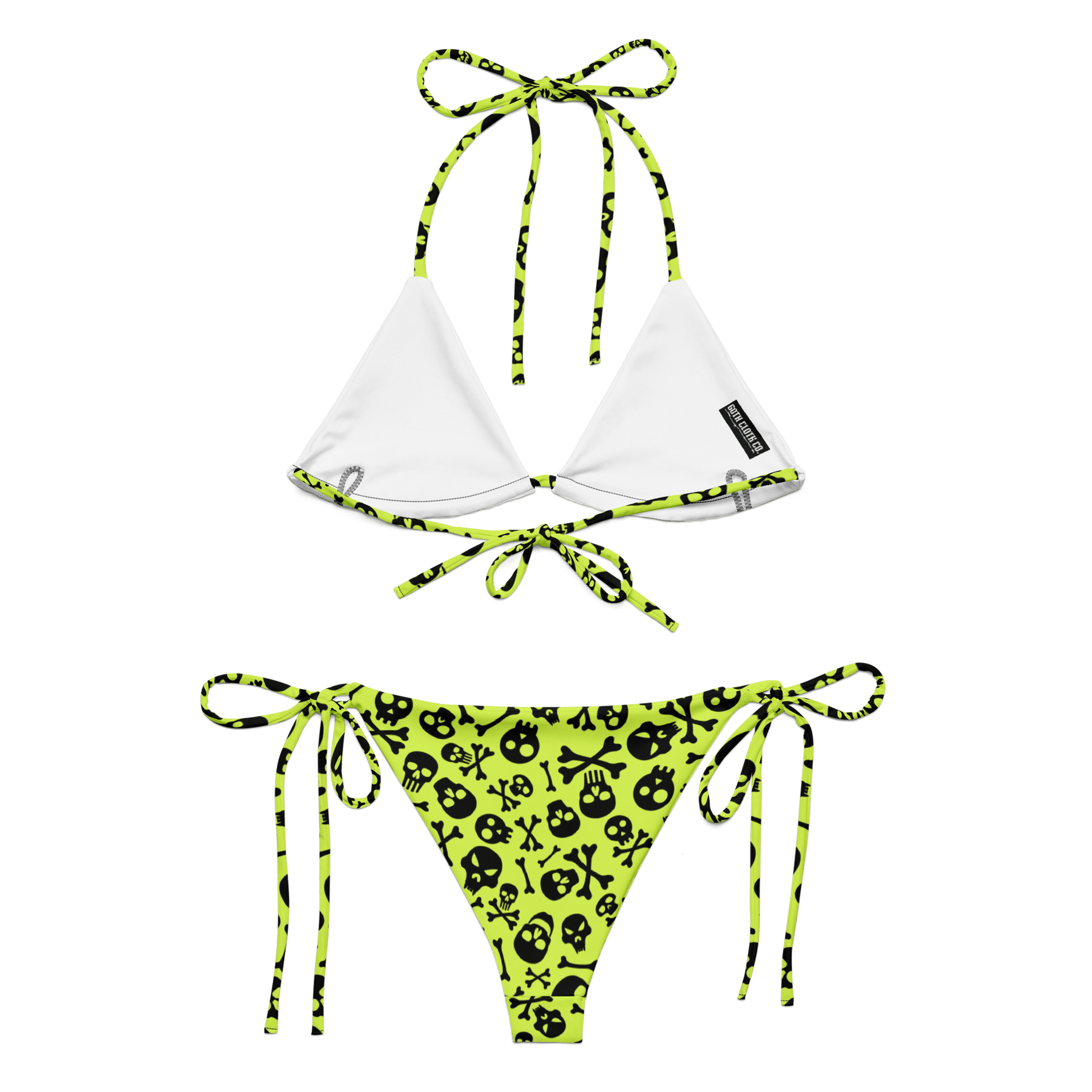 Lime Bones 2-Piece String Bikini - Goth Cloth Co.2955629_16553