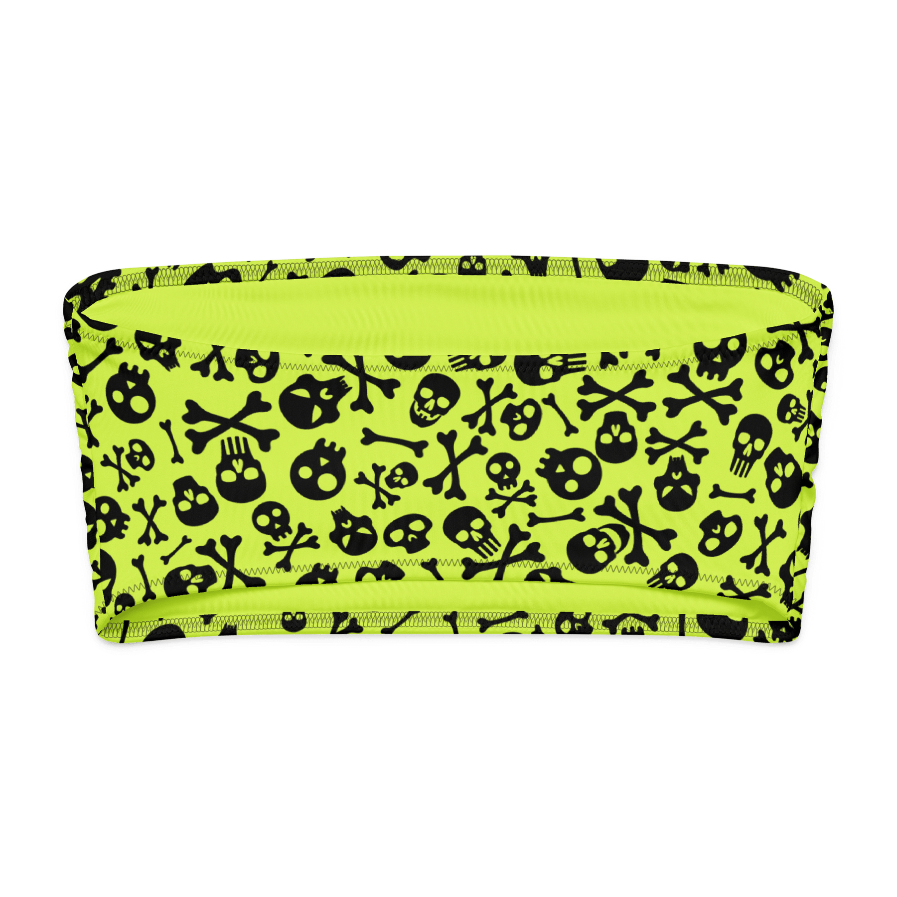 Lime Bones Bandeau Bikini Top - Goth Cloth Co.3132673_22682