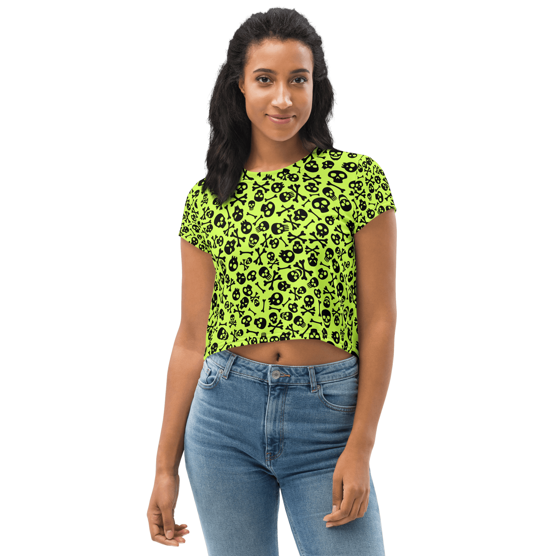 Lime Bones Crop Top - Goth Cloth Co.6020447_9340