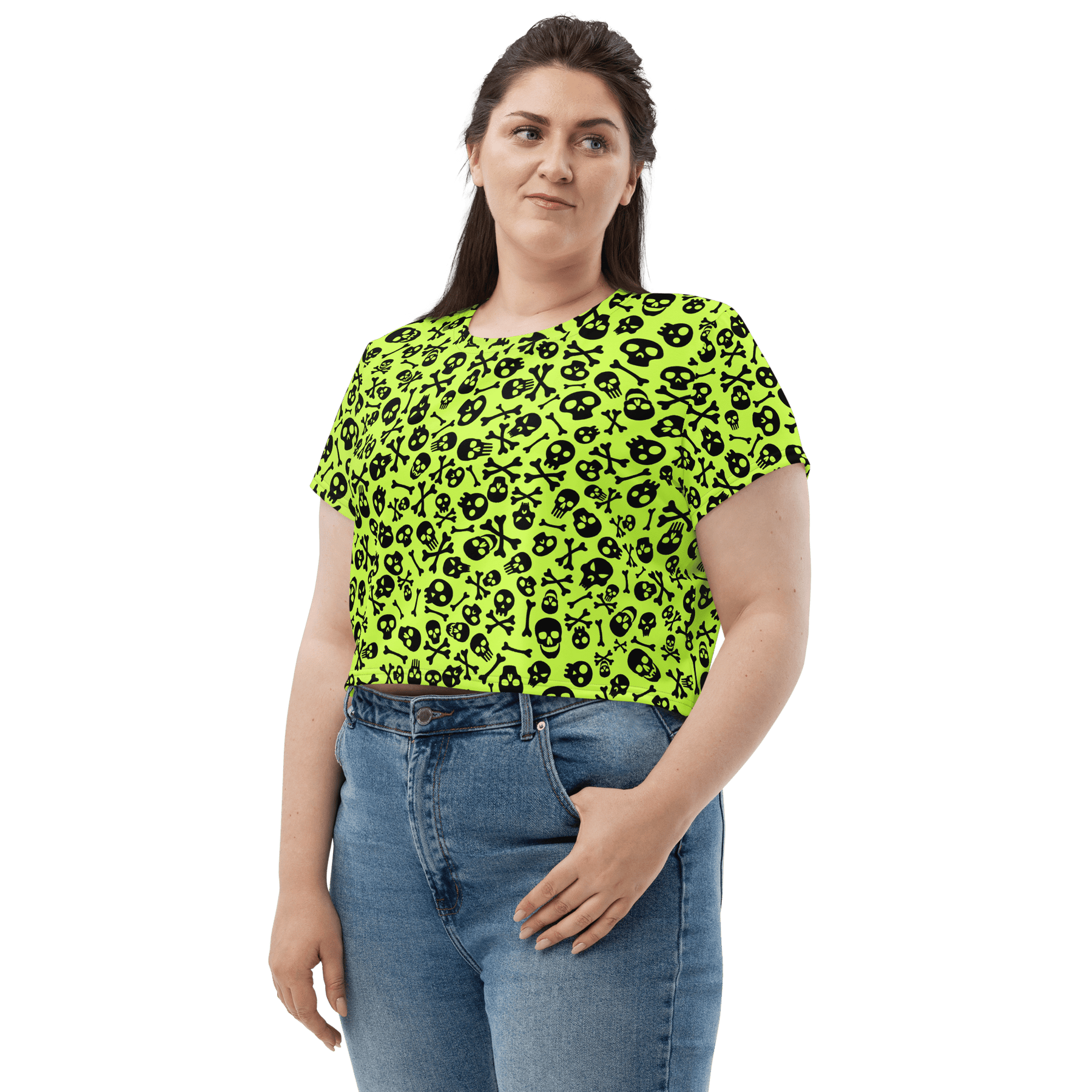 Lime Bones Crop Top - Goth Cloth Co.6020447_9340