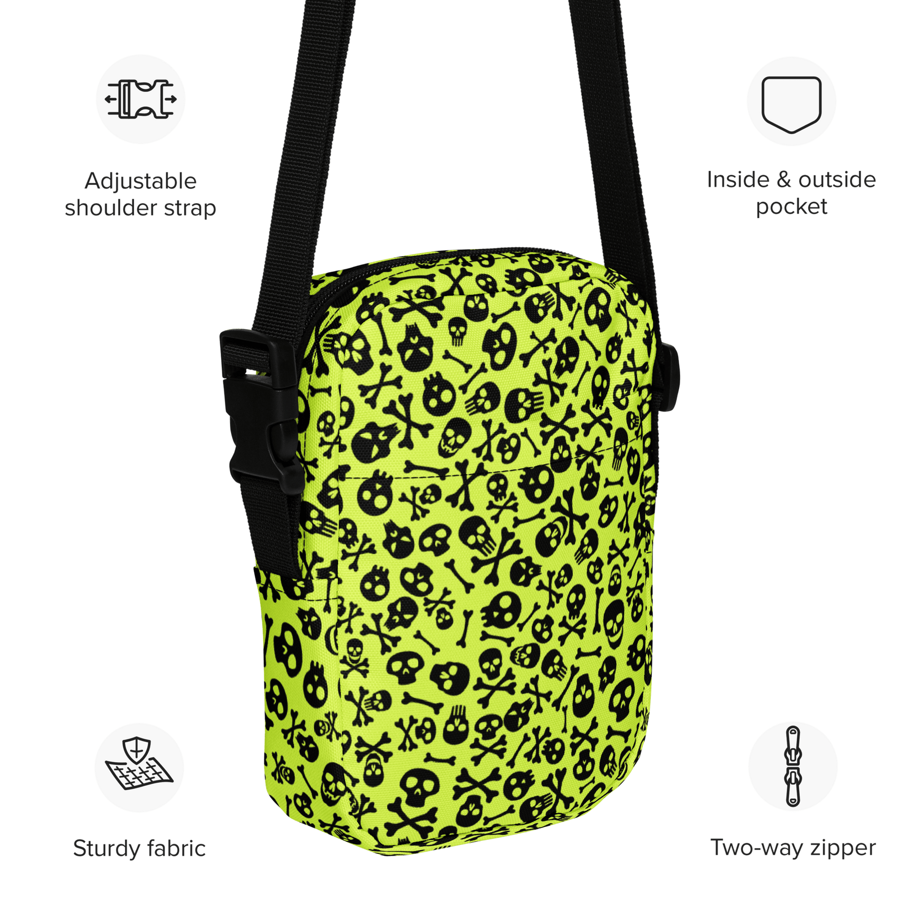 Lime Bones Crossbody Bag - Goth Cloth Co.6062199_19256